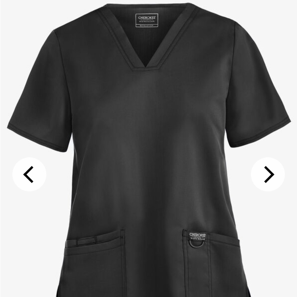 Cherokee Workwear Revolution Women's 3-Pocket Stretch V-Neck Scrub Top XXS